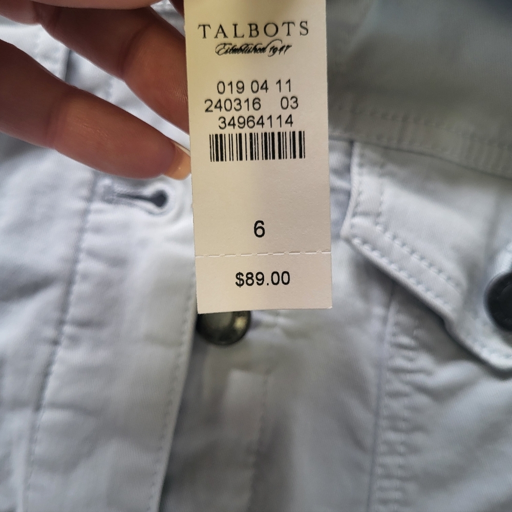 Talbots Soft Blue Button-Up Jacket NWT - image 3